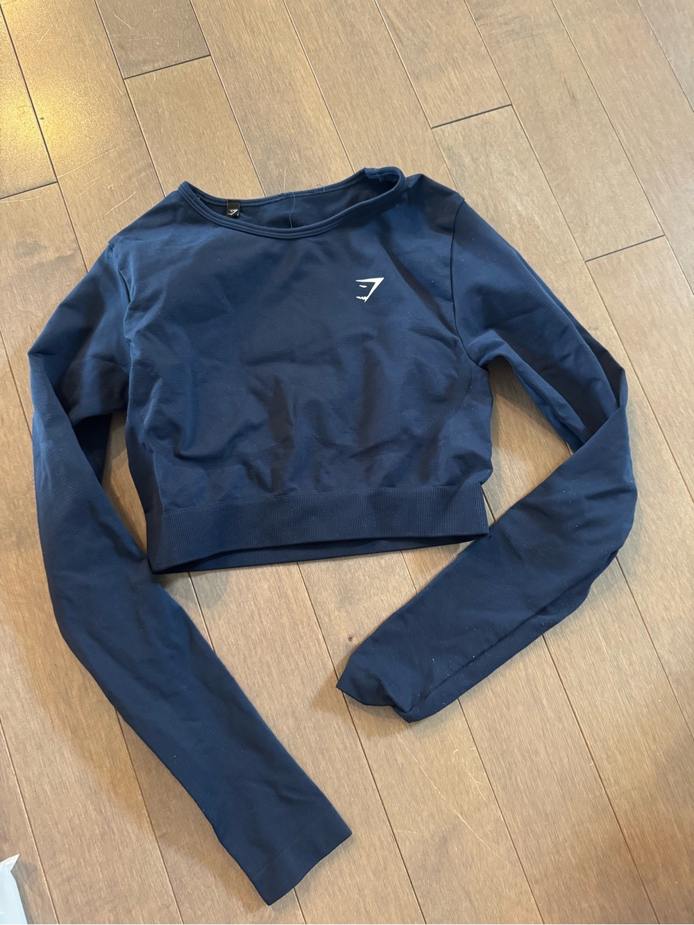 Gymshark Navy Cropped Long Sleeve
